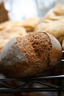 Fresh baked bread from our oven at Trosly Farm